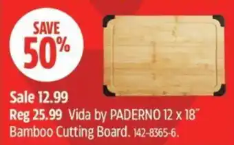Canadian Tire Bamboo Cutting Board offer
