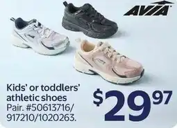 Walmart Kids' or toddlers' athletic shoes offer