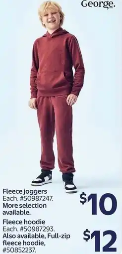 Walmart George Fleece joggers + Fleece hoodie offer
