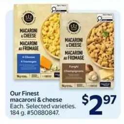Walmart Our Finest Macaroni & Cheese offer