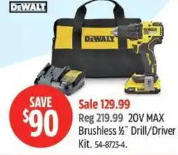 Canadian Tire DEWALT Brushless ½" Drill/Driver Kit offer