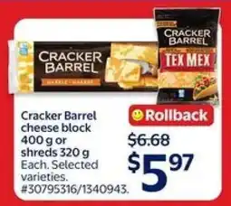 Walmart Cracker Barrel Cheese offer