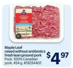 Walmart Maple Leaf Fresh Lean Ground Pork offer