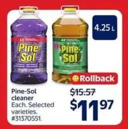 Walmart Pine-Sol Cleaner offer