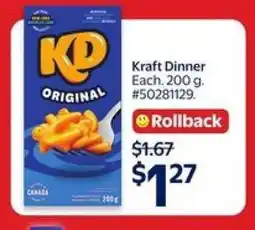 Walmart Kraft Dinner offer