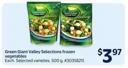 Walmart Green Giant Valley Selections Frozen Vegetables offer