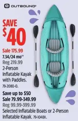 Canadian Tire Inflatable Kayak with Paddles offer