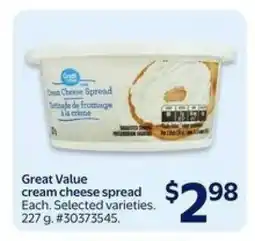 Walmart Great Value Cream Cheese Spread offer