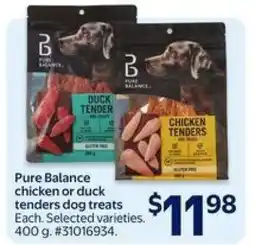 Walmart Pure Balance Chicken or Duck Tenders Dog Treats offer
