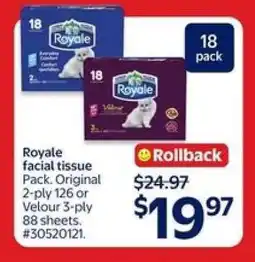 Walmart Royale Facial Tissue offer