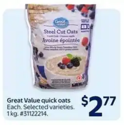 Walmart Great Value Quick Oats offer