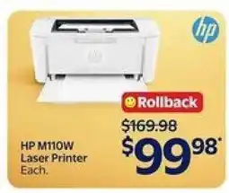 Walmart HP M110W Laser Printer offer