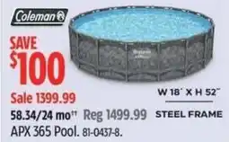 Canadian Tire Coleman APX 365 pool offer