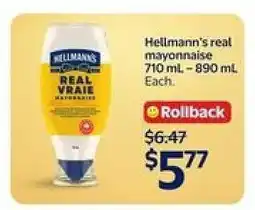 Walmart HELLMANN'S REAL MAYONNAISE offer