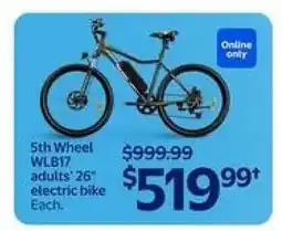 Walmart 5th Wheel WLB17 adults' 26 electric bike offer
