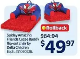 Walmart Spidey Amazing Friends Cozee Buddy flip-out chair by Delta Children offer