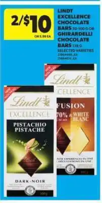 Real Canadian Superstore Lindt Excellence Chocolate Bars or Ghirardelli Chocolate Bars offer