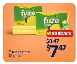 Walmart Fuze iced tea 12-pack offer