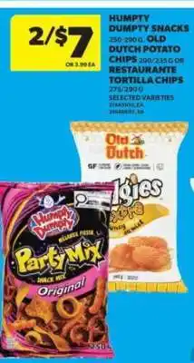 Real Canadian Superstore Humpty Dumpty Snacks, Old Dutch Potato Chips, Restaurante Tortilla Chips offer