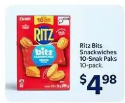 Walmart Ritz Bits Snackwiches 10-Snak Paks offer