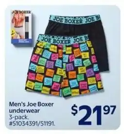 Walmart Men's Joe Boxer underwear offer