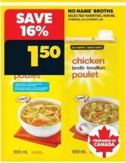 Real Canadian Superstore No Name Broths offer