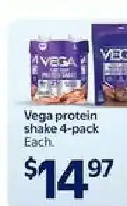 Walmart Vega protein shake 4-pack offer