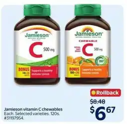 Walmart Jamieson vitamin C chewables offer