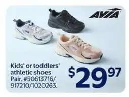 Walmart Kids' or toddlers' athletic shoes offer