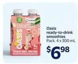 Walmart Oasis ready-to-drink smoothies offer