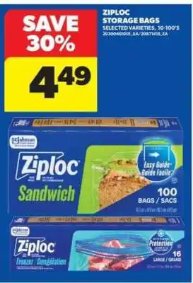 Real Canadian Superstore Ziploc Storage Bags offer