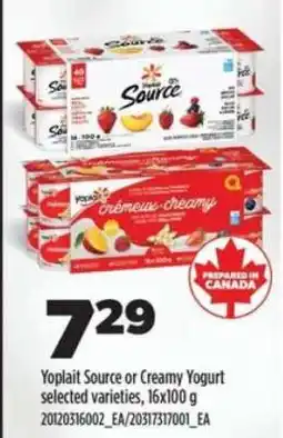 Real Canadian Superstore Yoplait Source or Creamy Yogurt offer