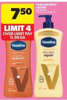 Real Canadian Superstore Vaseline Body Lotion offer