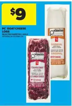 Real Canadian Superstore PC Goat Cheese Logs offer