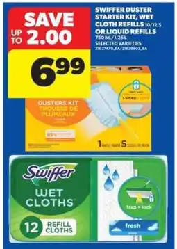Real Canadian Superstore Swiffer Duster Starter Kit, Wet Cloth Refills offer