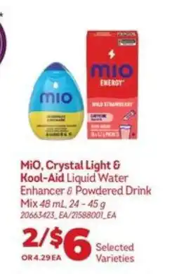 Real Canadian Superstore MiO, Crystal Light & Kool-Aid Liquid Water Enhancer & Powdered Drink Mix offer