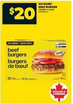 Real Canadian Superstore No Name Beef Burger offer