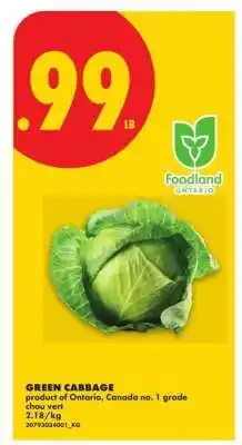 No Frills GREEN CABBAGE offer