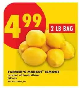 No Frills FARMER'S MARKET LEMONS offer