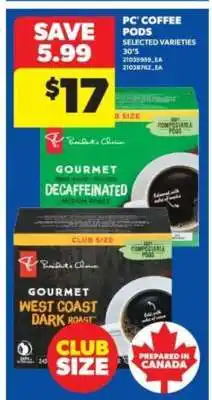 Real Canadian Superstore PC Coffee Pods offer