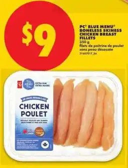 No Frills PC Blue Menu Boneless Skinless Chicken Breast Fillets offer