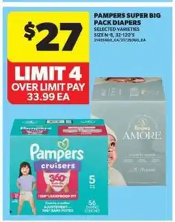 Real Canadian Superstore Pampers Super Big Pack Diapers offer