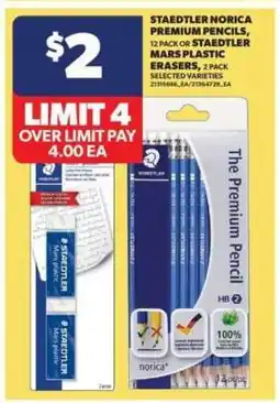Real Canadian Superstore STAEDTLER Norica Premium Pencils or Mars Plastic Erasers offer