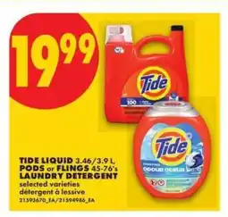 No Frills Tide Liquid, Pods or Flings Laundry Detergent offer