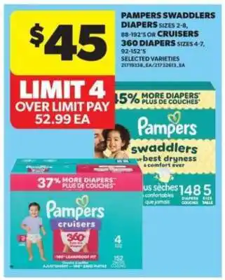 Real Canadian Superstore Pampers Swaddlers or Cruisers 360 Diapers offer