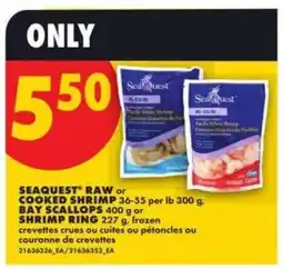No Frills SEAQUEST RAW or COOKED SHRIMP offer