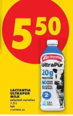 No Frills LACTANTIA ULTRAPUR MILK offer