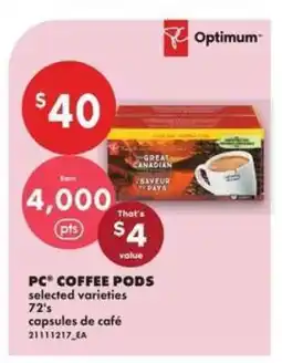 No Frills PC Coffee Pods offer