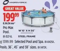 Canadian Tire Pro max pool offer