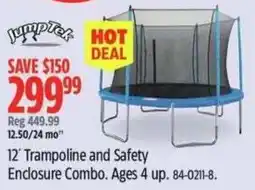 Canadian Tire 12' Trampoline and Safety Enclosure Combo offer